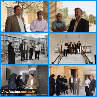 بازدید رئیس شورای اسلامی شهر  به همراه اعضای شورا از پروژه بهسازی مجموعه مرتضوی(کتابخانه جوادالائمه)دانشگاه ملی مهارت مرکز رفسنجان
